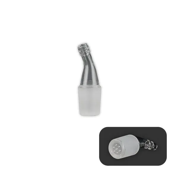 glass elbow with glass screen